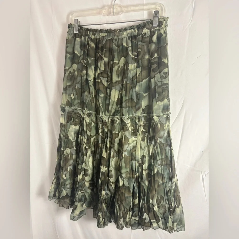 Watercolor Camouflage Tiered Frilly Fairy Grunge Skirt Size M - Picture 5 of 14